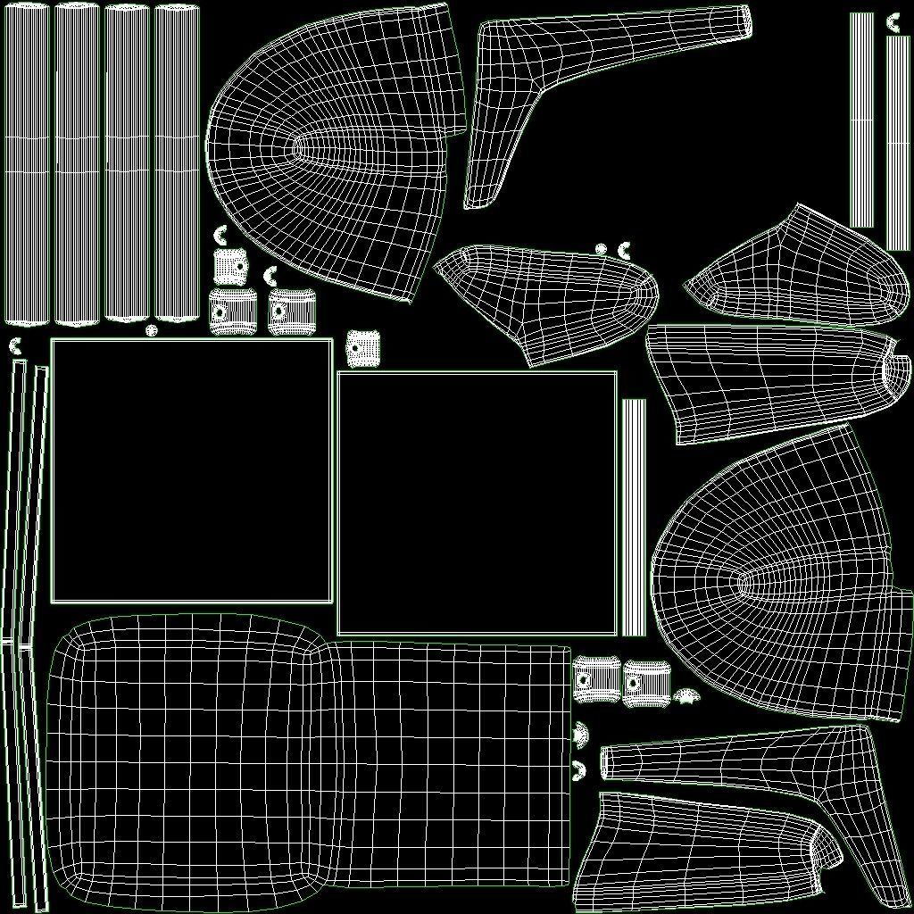 High and Low Bar Stool Low-poly 3D model_20