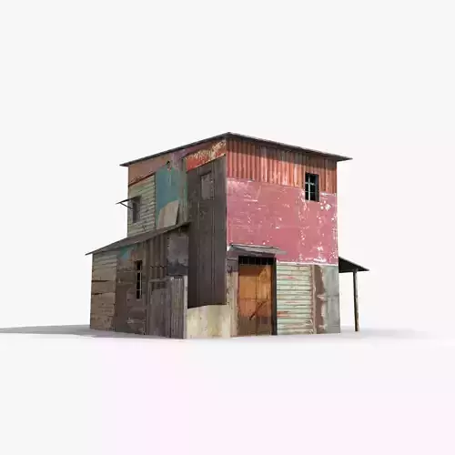 Slum x20 Low-poly 3D model