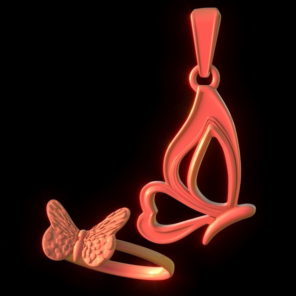 Butterfly Jewelry 3D print model_2