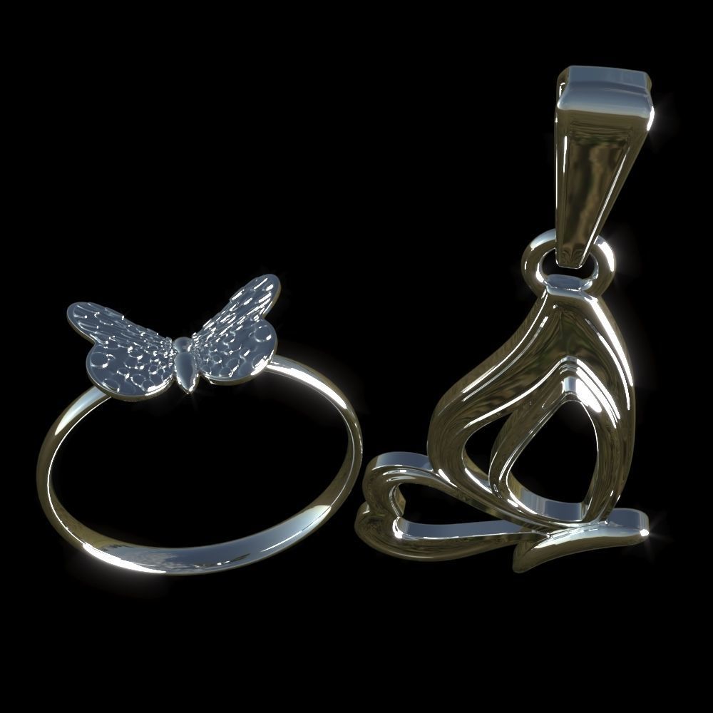 Butterfly Jewelry 3D print model_3