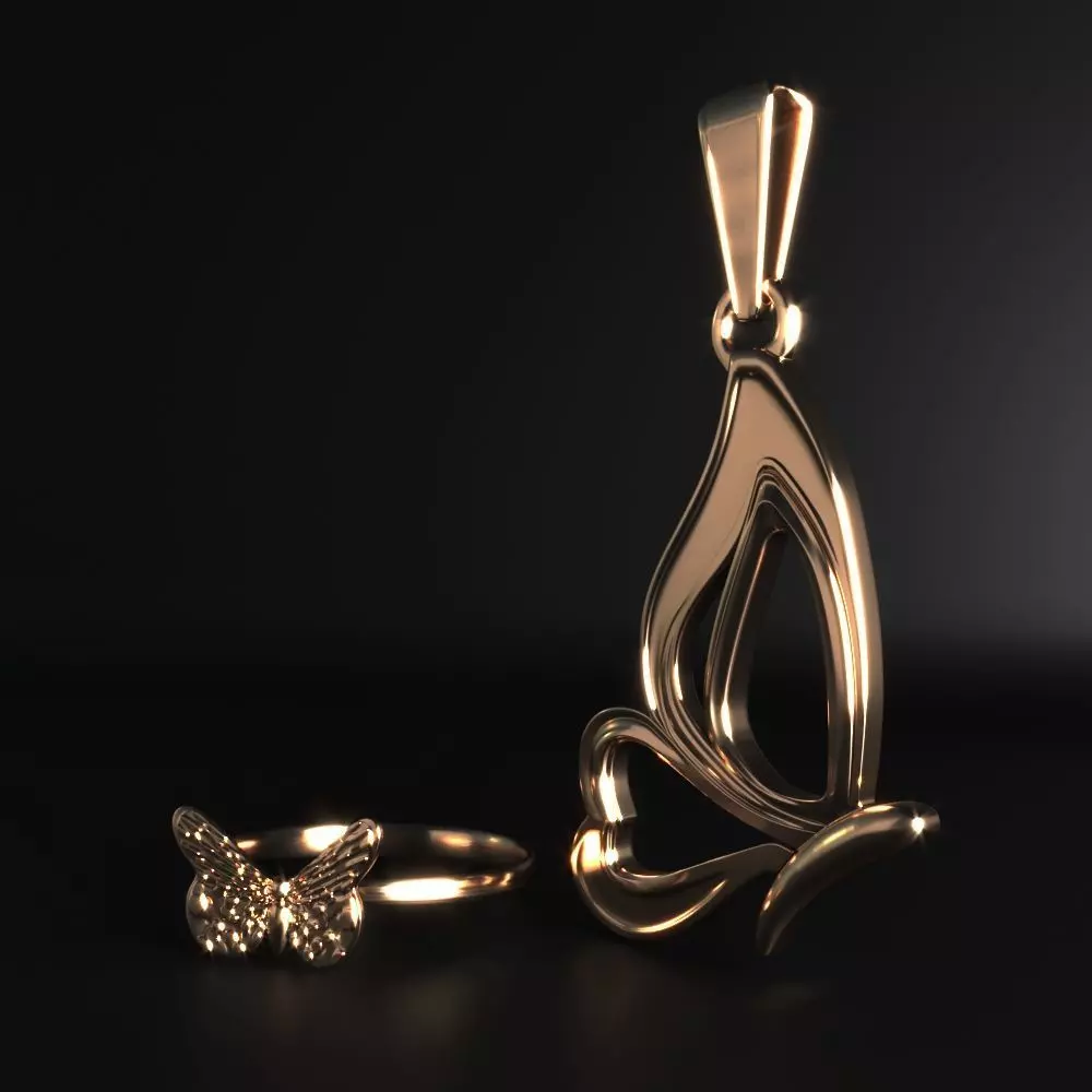 Butterfly Jewelry 3D print model_0