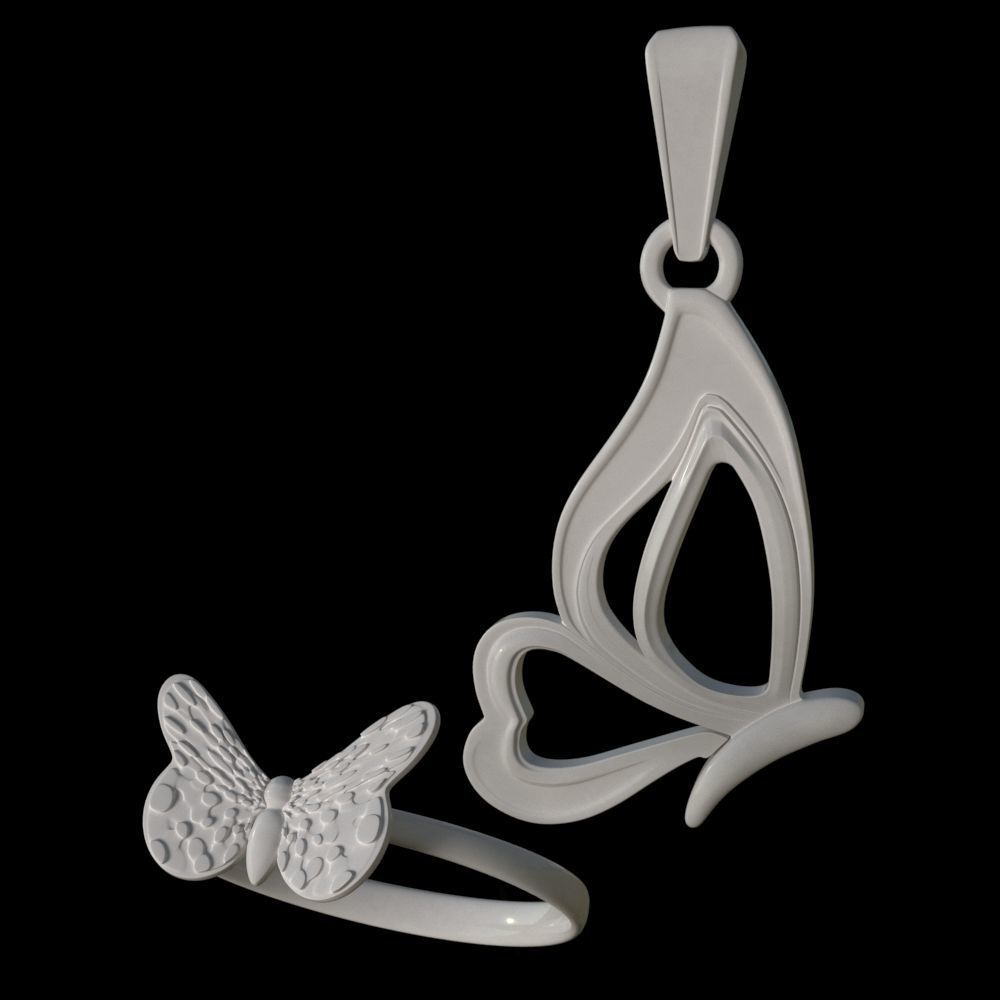 Butterfly Jewelry 3D print model_10