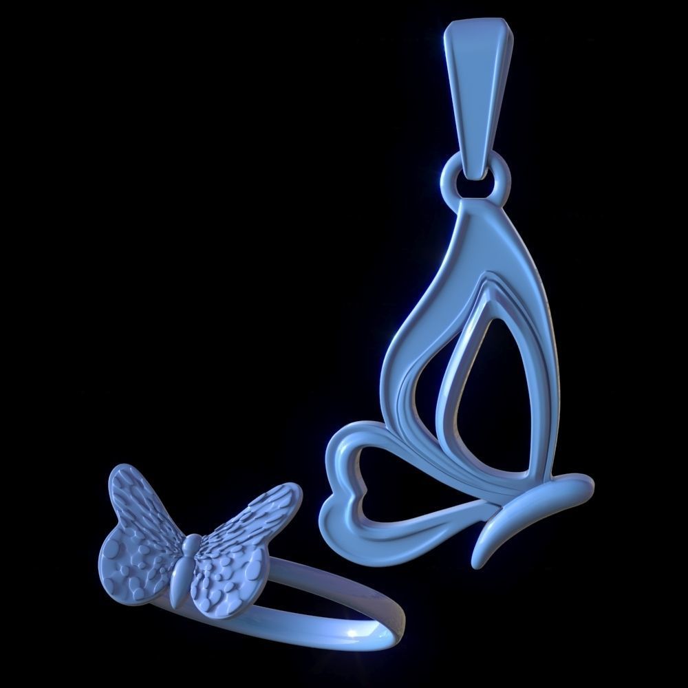 Butterfly Jewelry 3D print model_11