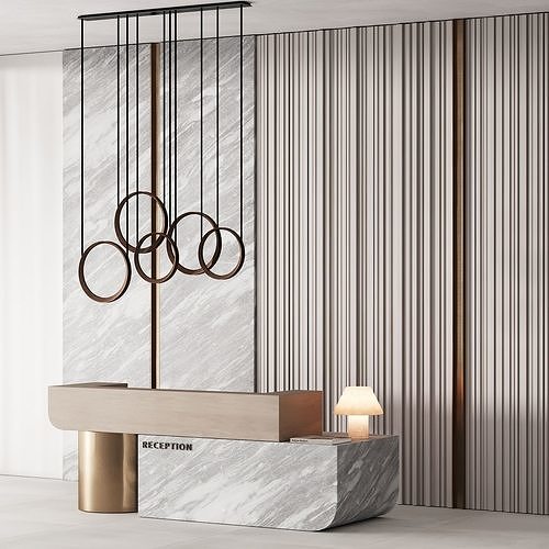 184 office furniture 04 reception desk 04 3D model