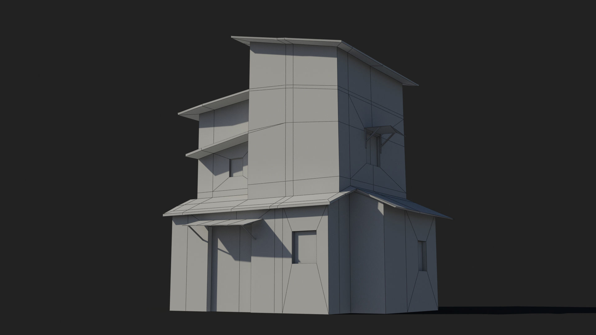 Slum x22 Low-poly 3D model_8