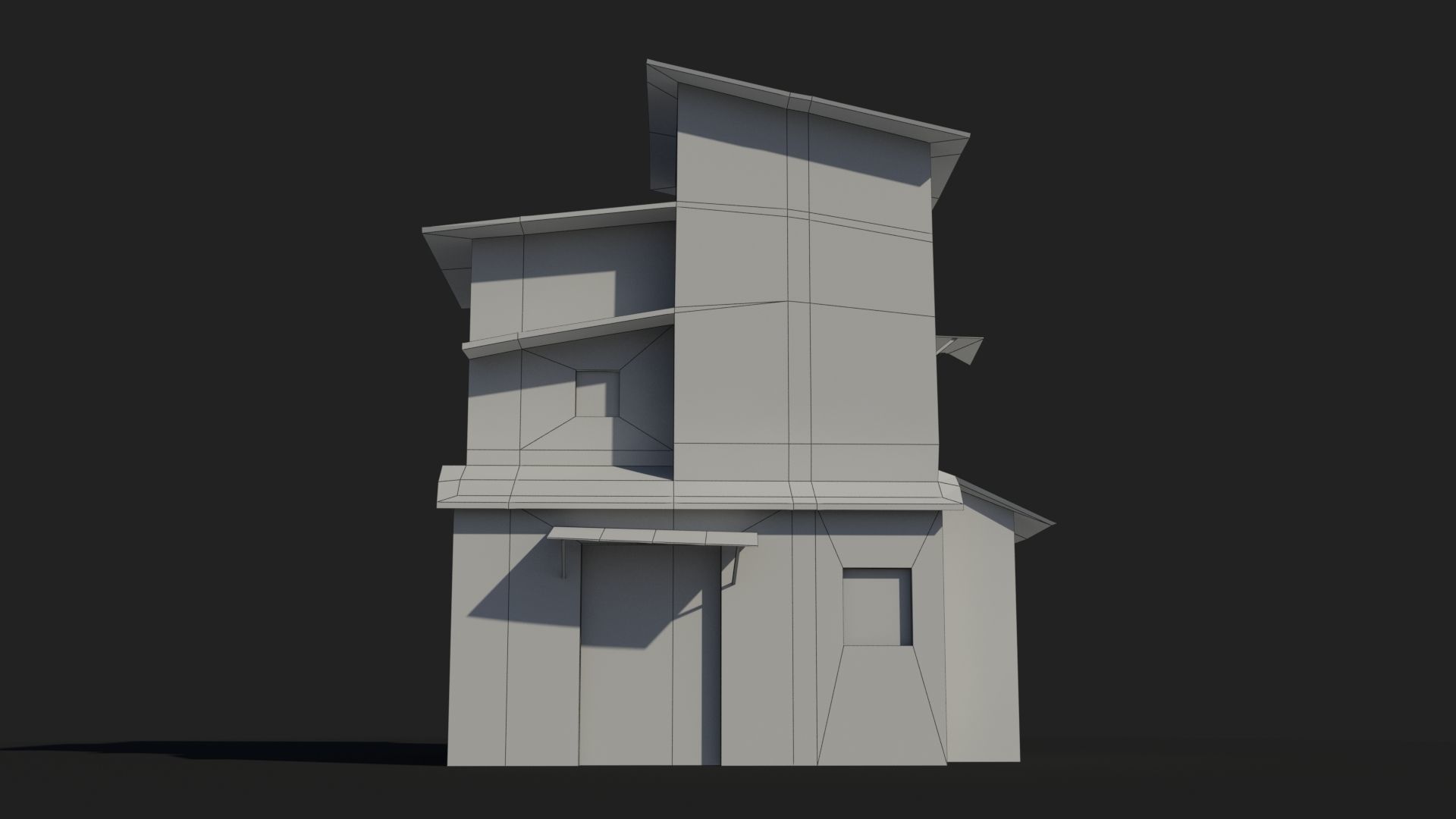 Slum x22 Low-poly 3D model_7