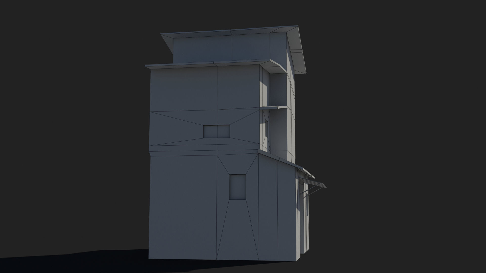Slum x22 Low-poly 3D model_9