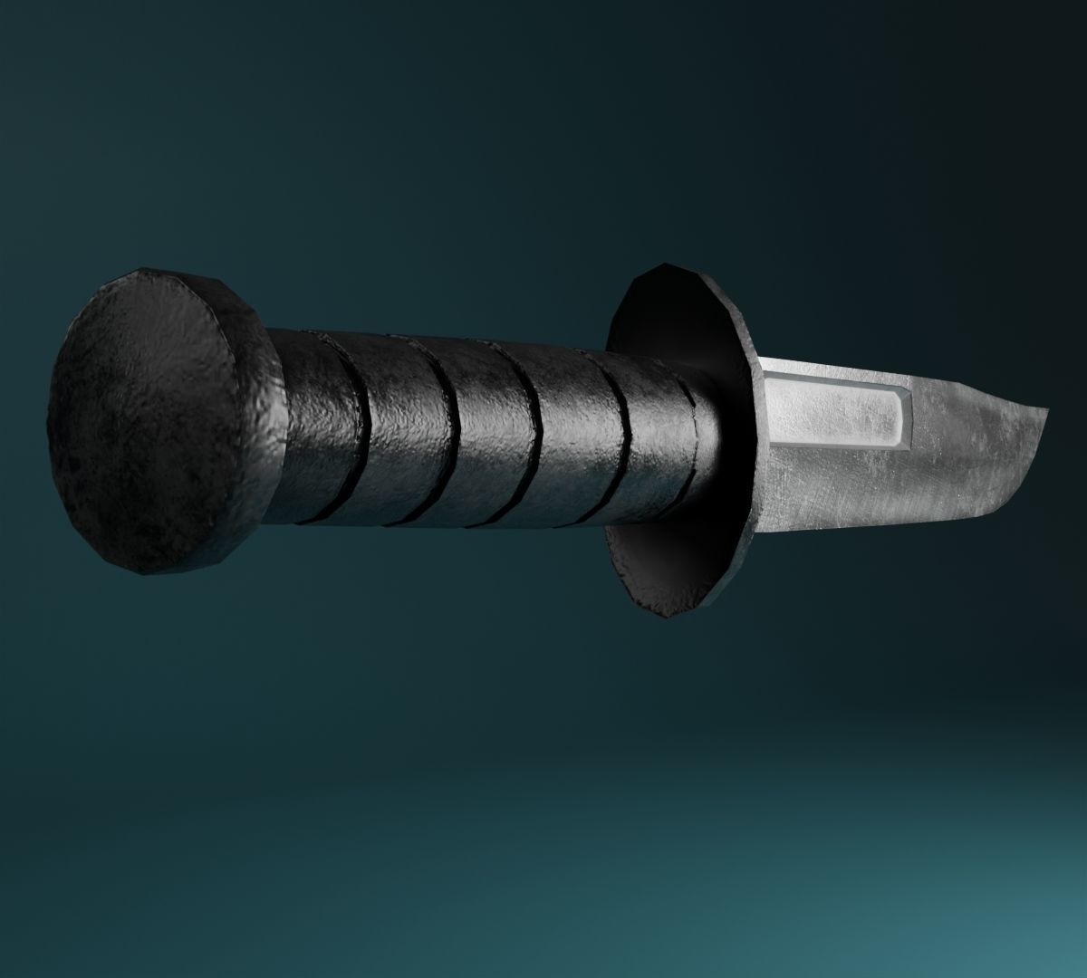 Knife Low-poly - game ready - pbr Free low-poly 3D model_3