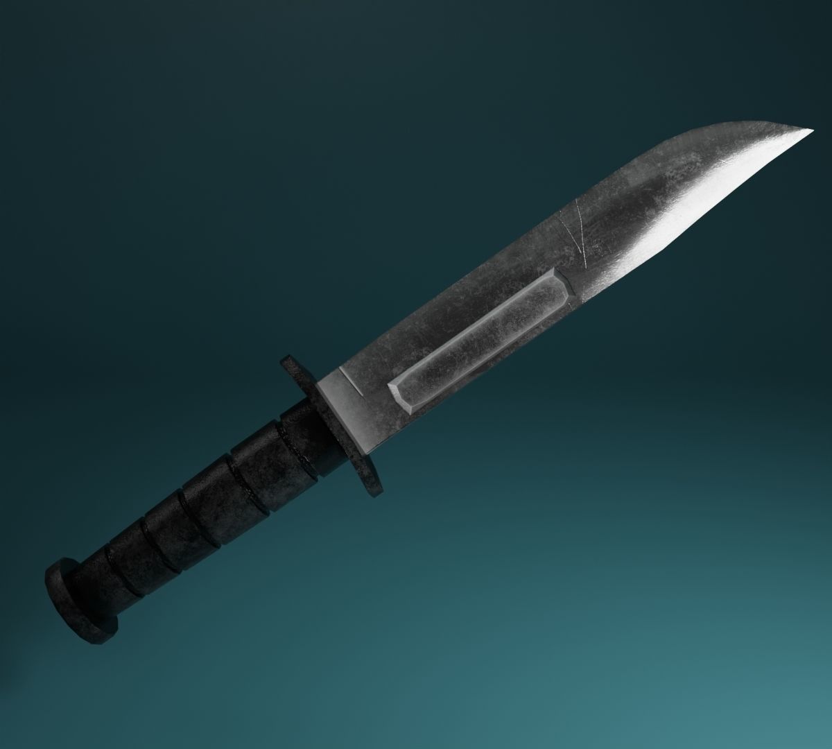 Knife Low-poly - game ready - pbr Free low-poly 3D model_5