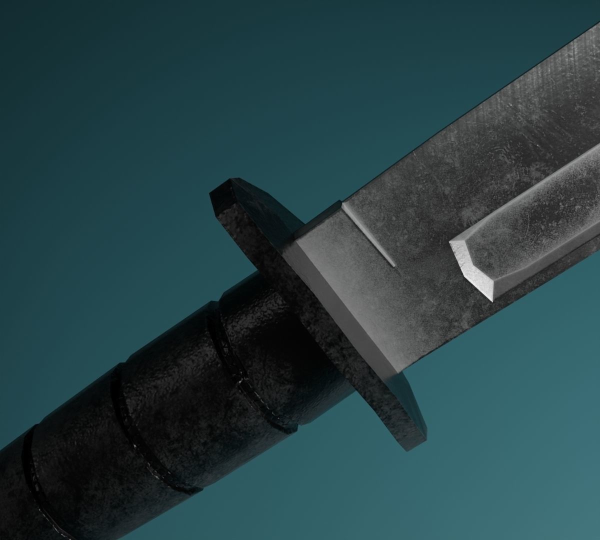 Knife Low-poly - game ready - pbr Free low-poly 3D model_6