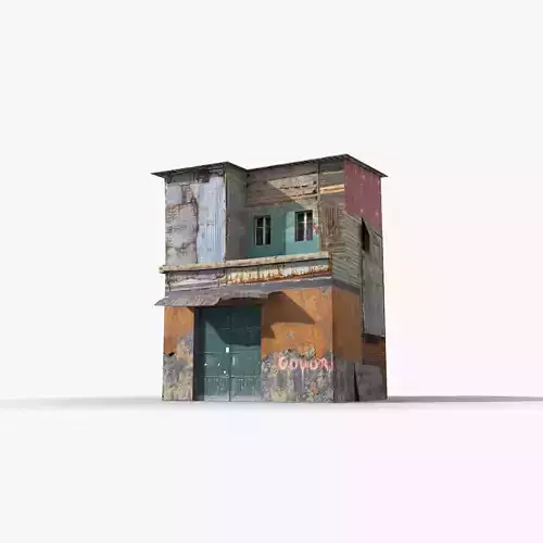 Slum x23 Low-poly 3D model