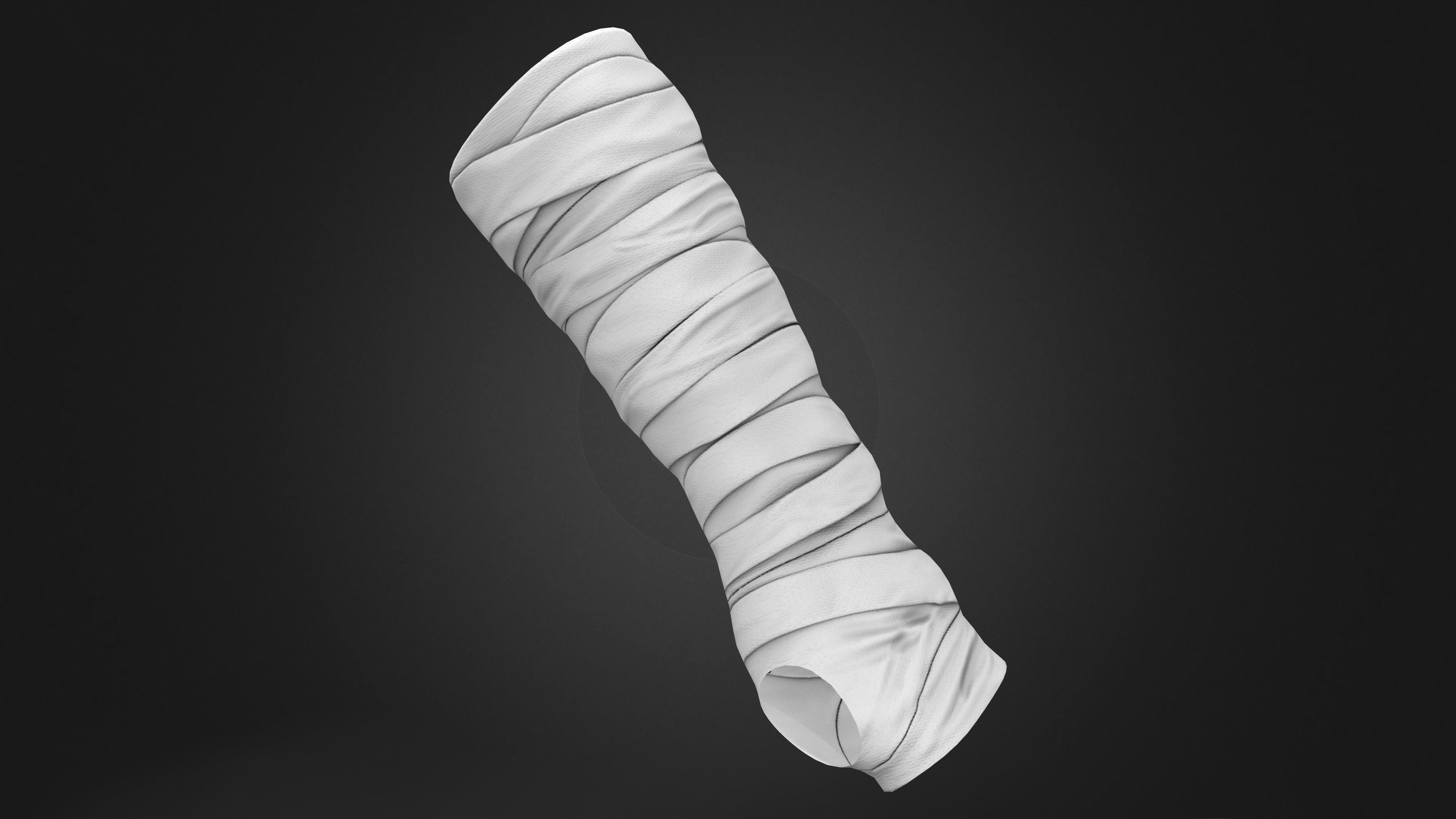 Bow Hunter Hand and Arm Wrap Gloves Low-poly 3D model_8