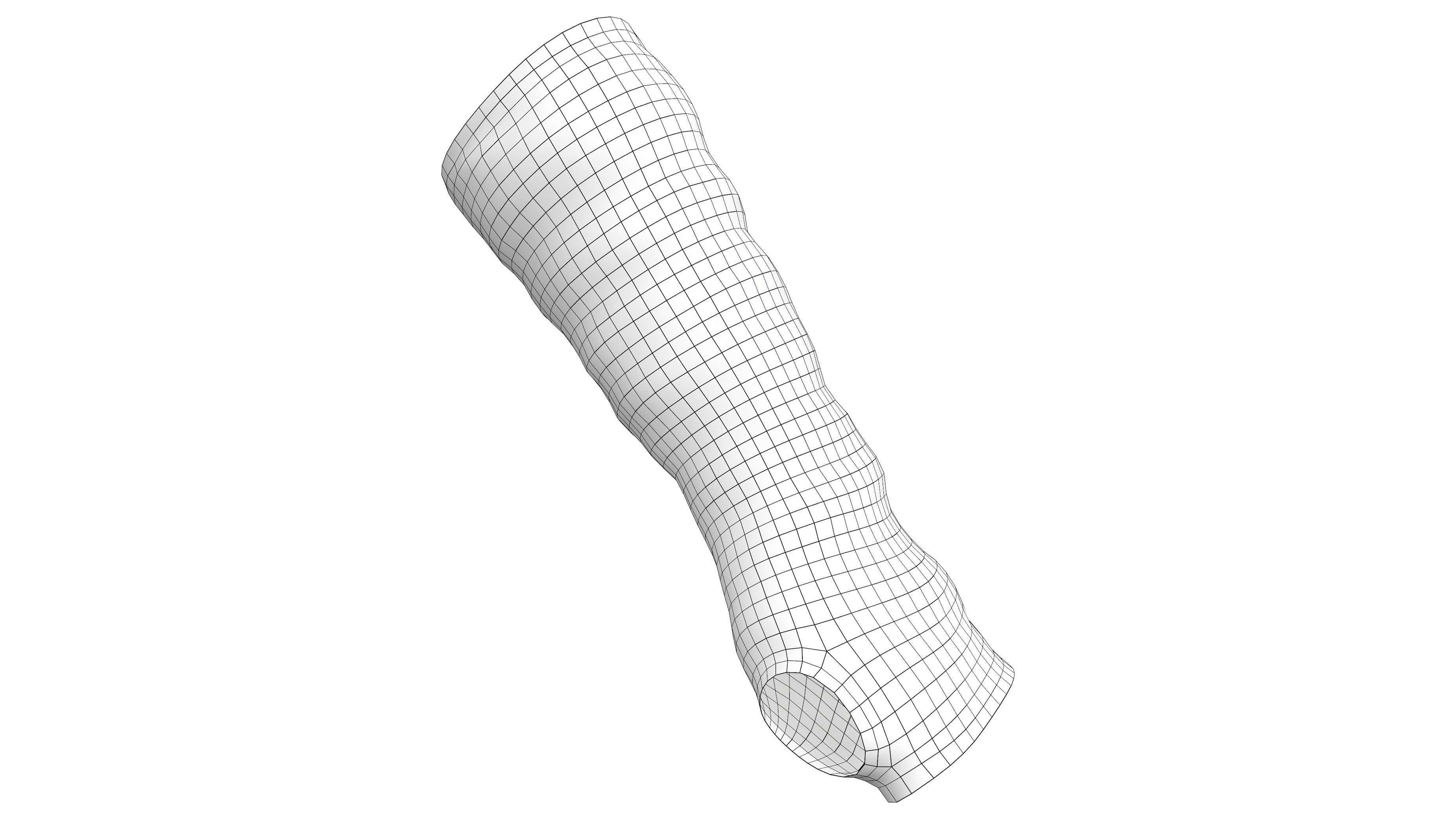 Bow Hunter Hand and Arm Wrap Gloves Low-poly 3D model_6