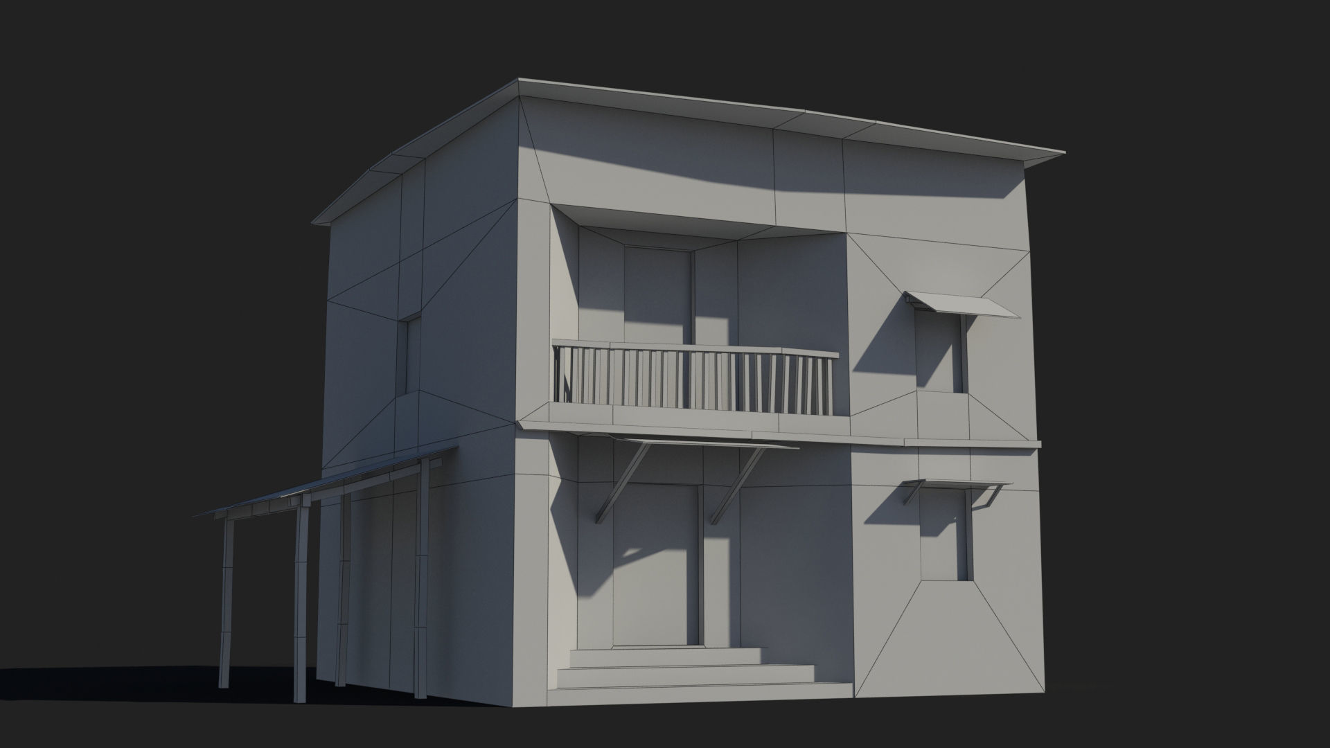 Slum x24 Low-poly 3D model_6