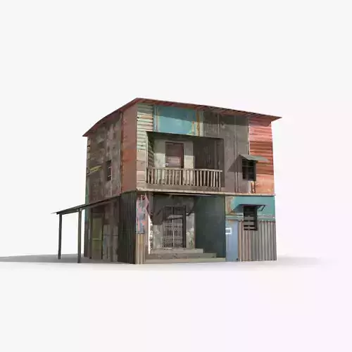 Slum x24 Low-poly 3D model