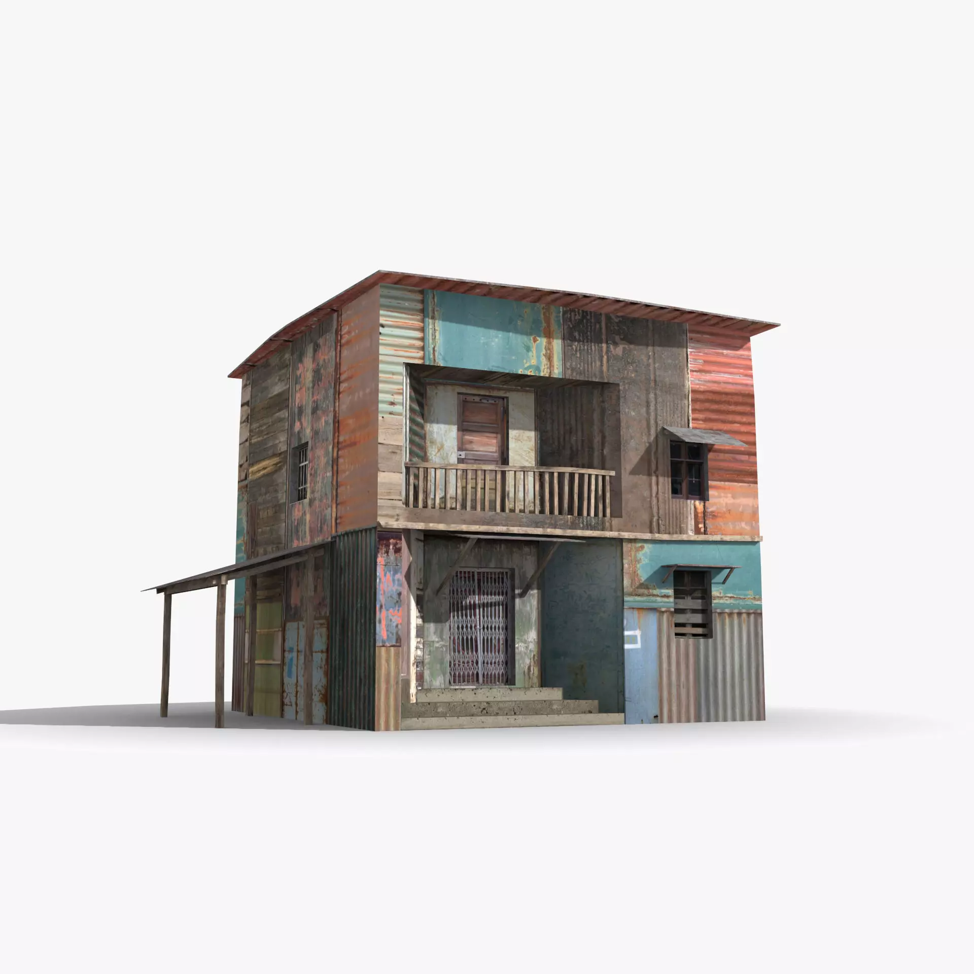 Slum x24 Low-poly 3D model_0