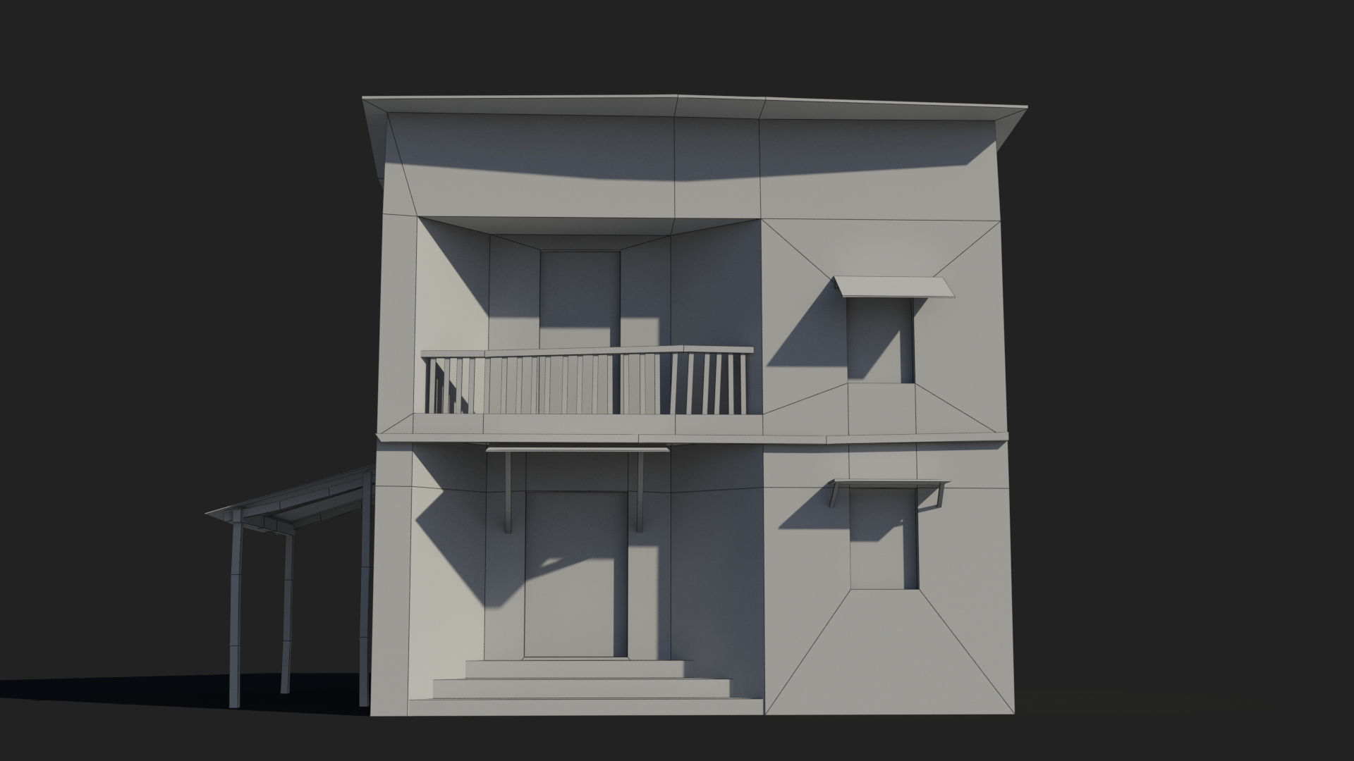 Slum x24 Low-poly 3D model_7
