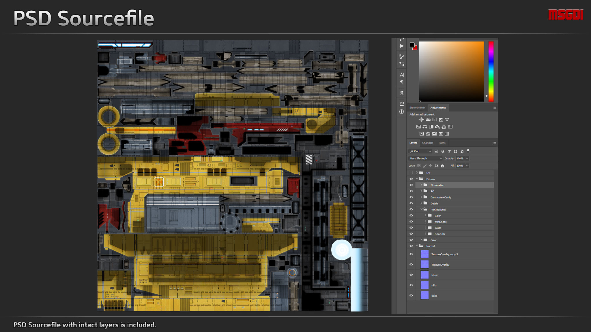 Spaceship CH12 Cargo Hauler Low-poly 3D model_4