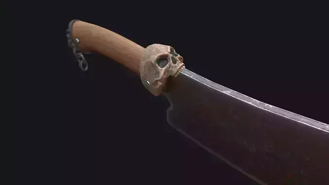 Butcher cleaver  Low-poly 3D model