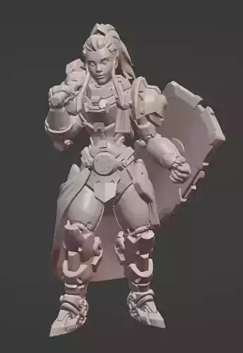 Brigitte woman in armor