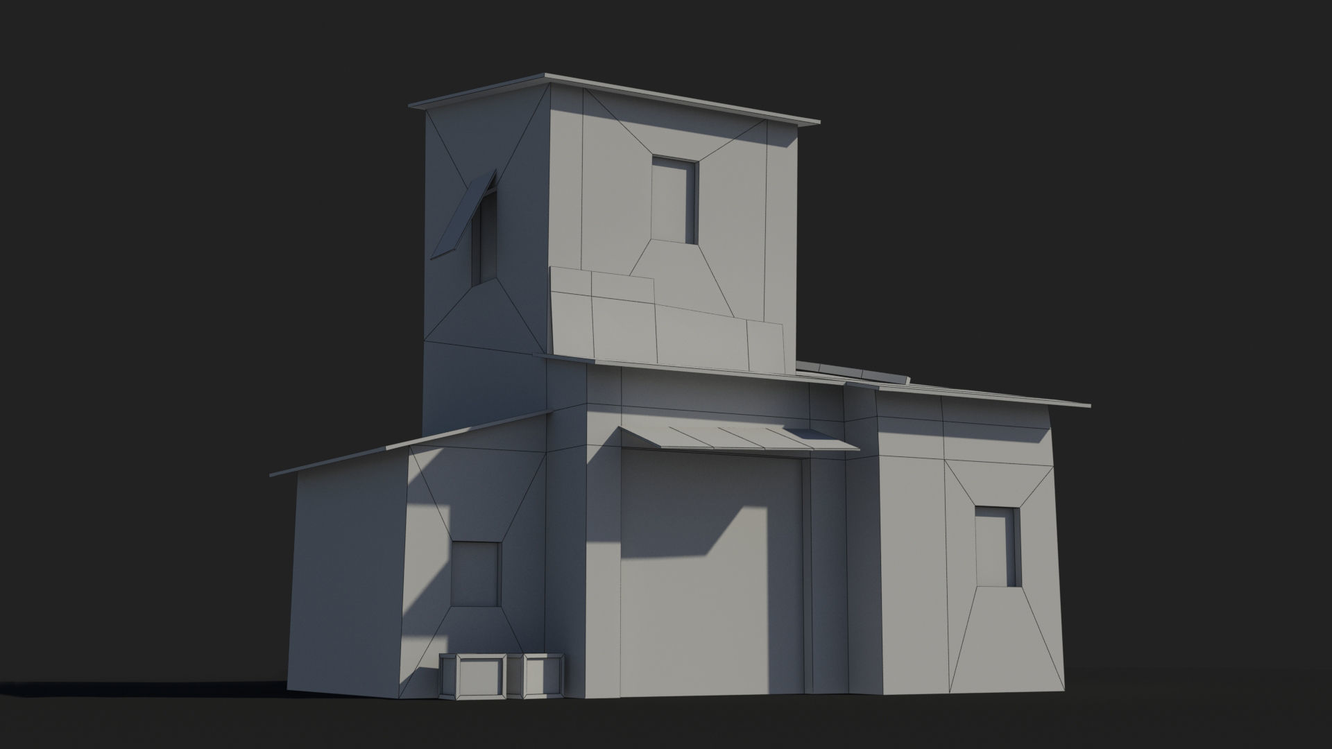 Slum x25 Low-poly 3D model_6