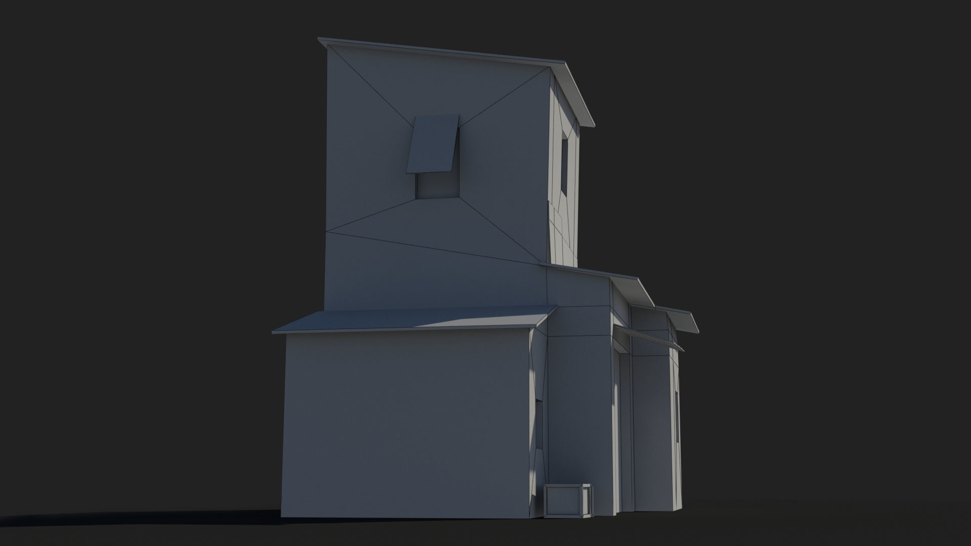 Slum x25 Low-poly 3D model_9