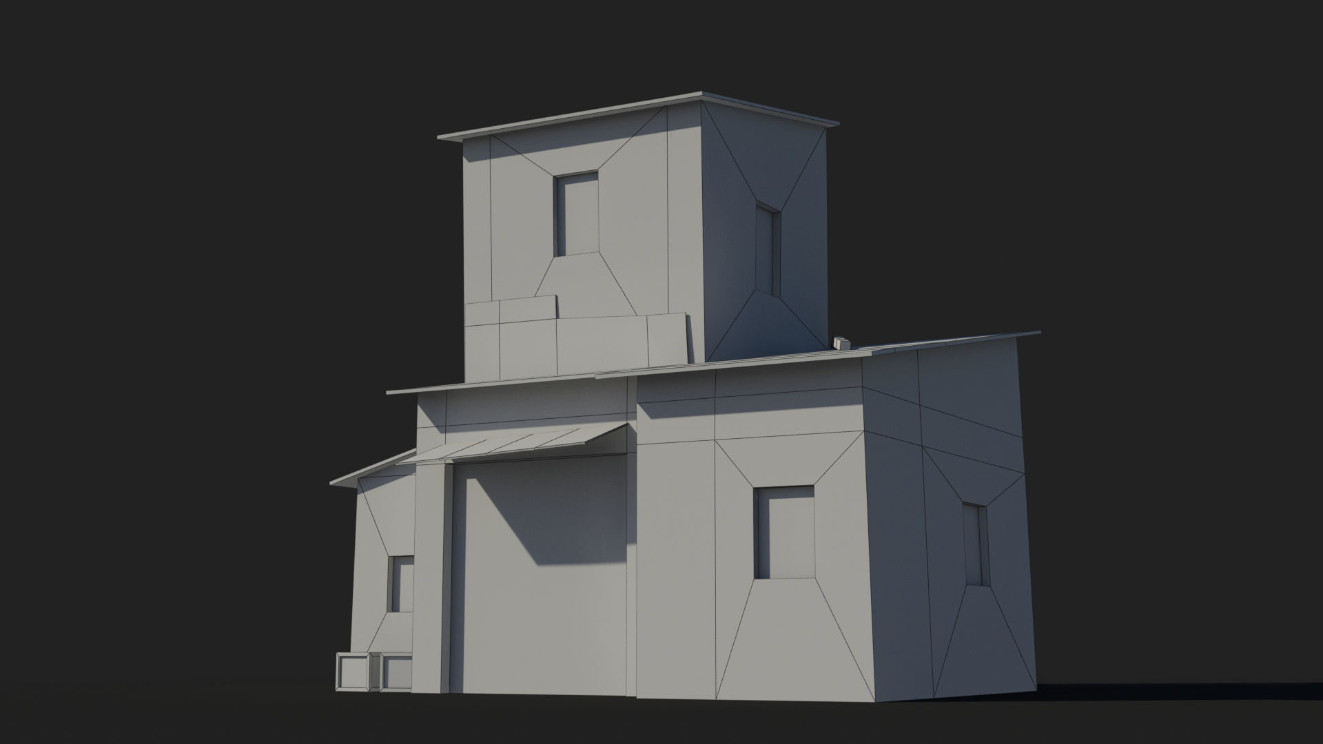 Slum x25 Low-poly 3D model_8