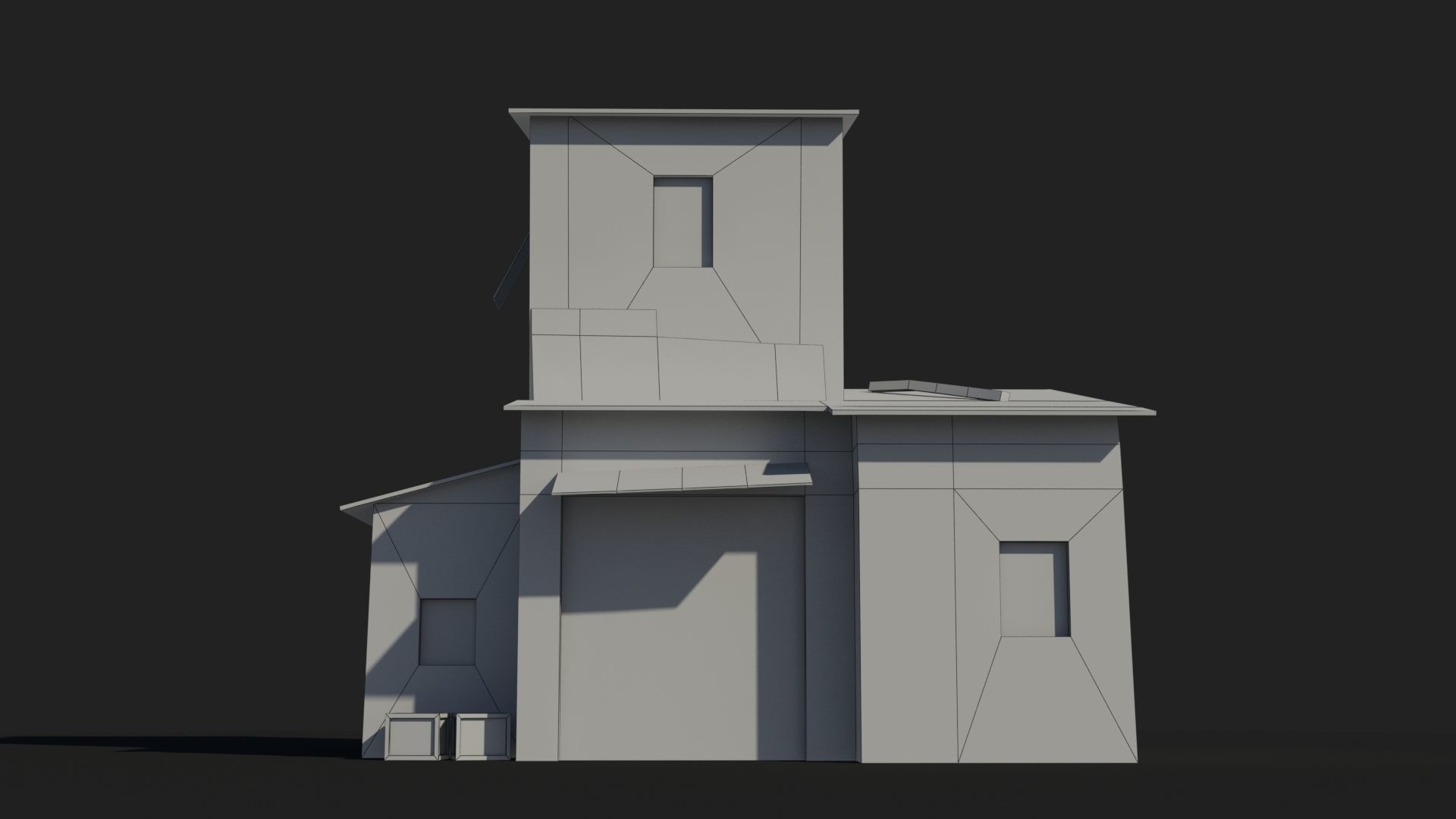 Slum x25 Low-poly 3D model_7