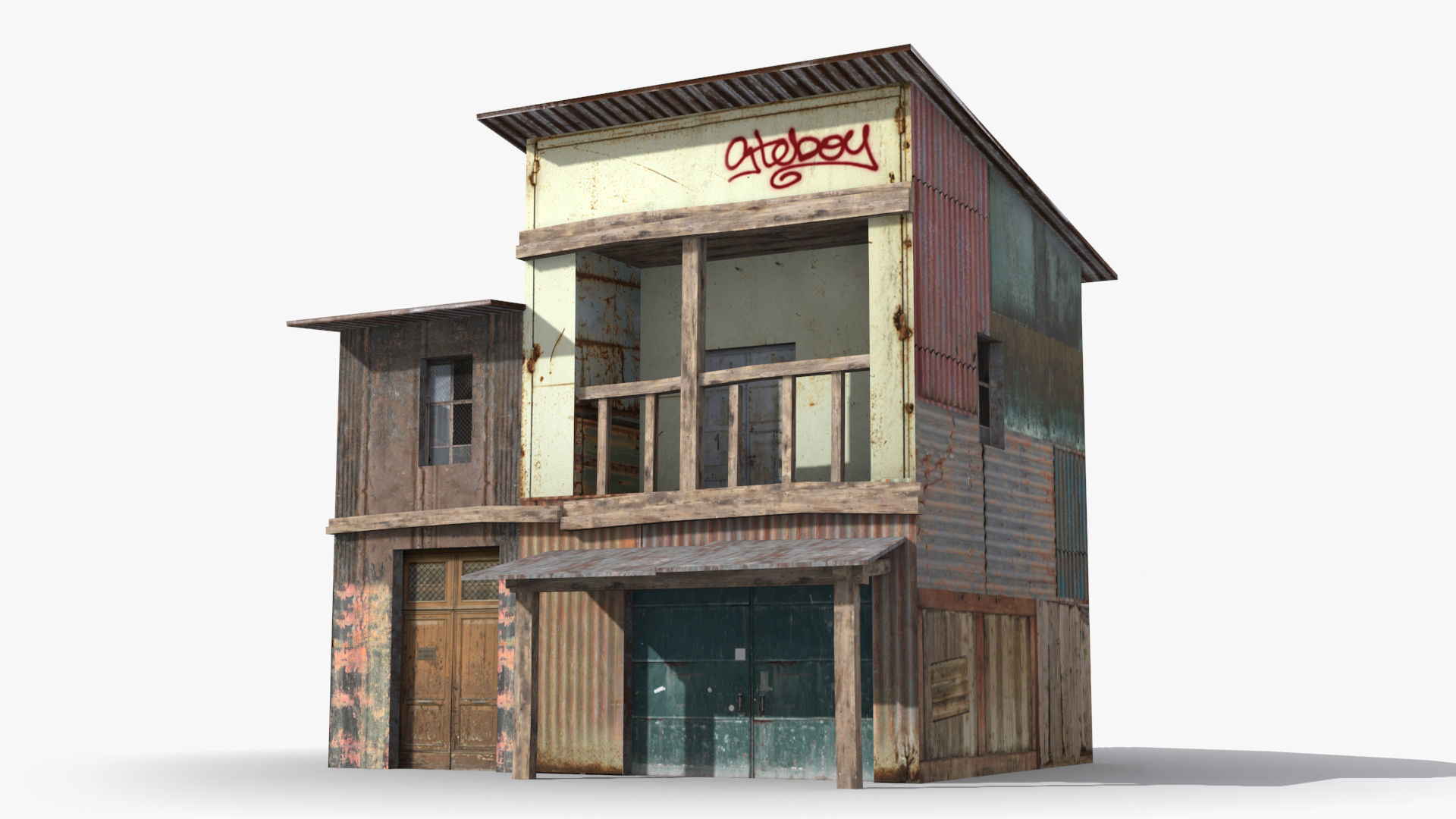 Slum x26 Low-poly 3D model_2