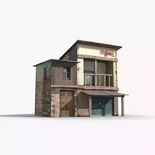 Slum x26 Low-poly 3D model