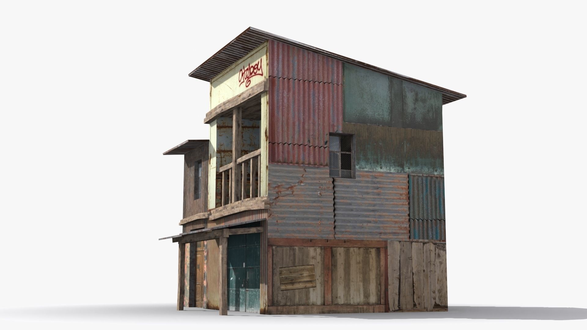 Slum x26 Low-poly 3D model_3