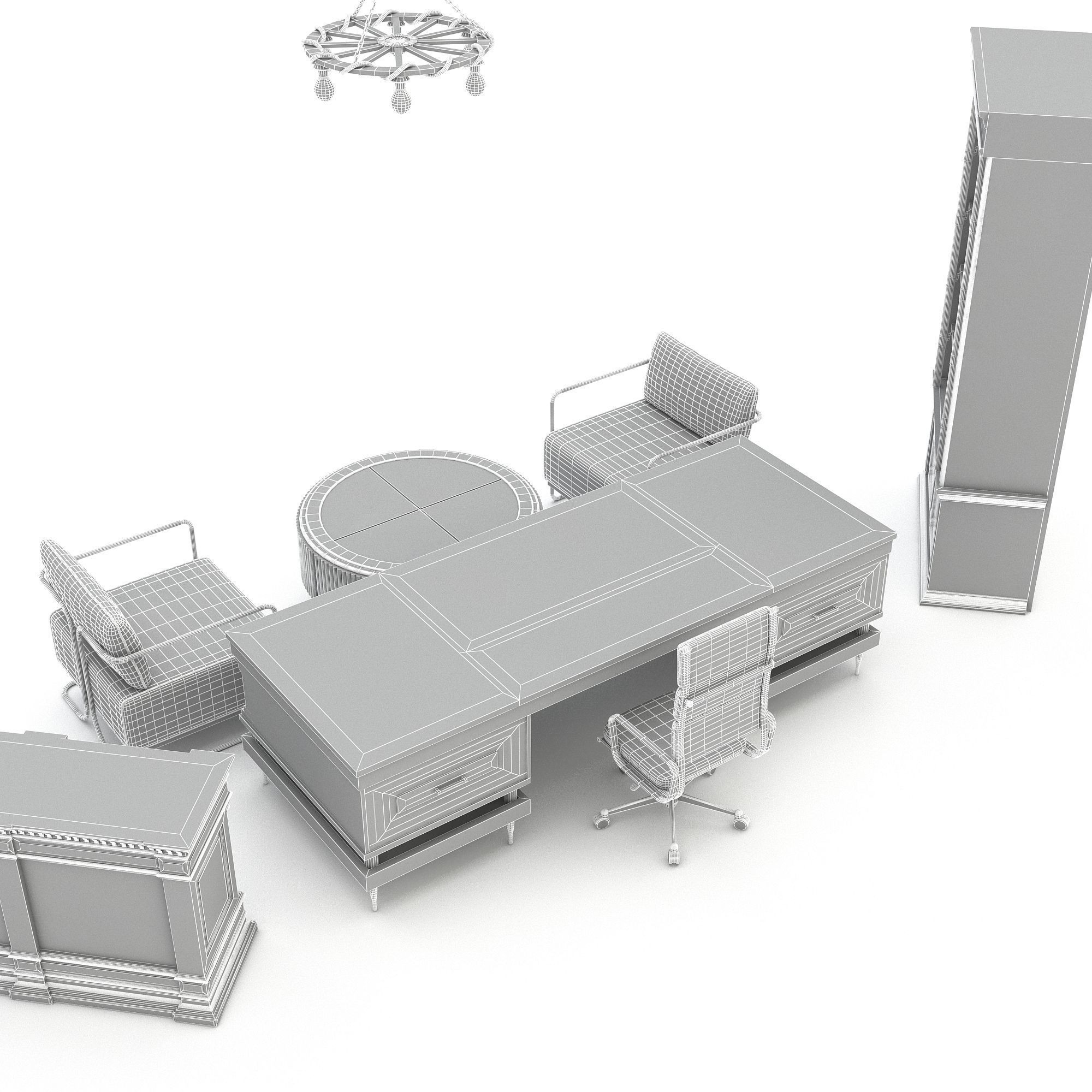 3D model 3D classic office VR / AR / low-poly | CGTrader