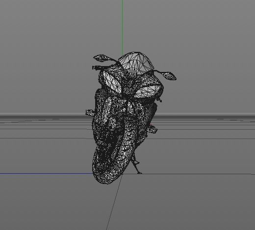 Motorcycle Yamaha 3D model_7