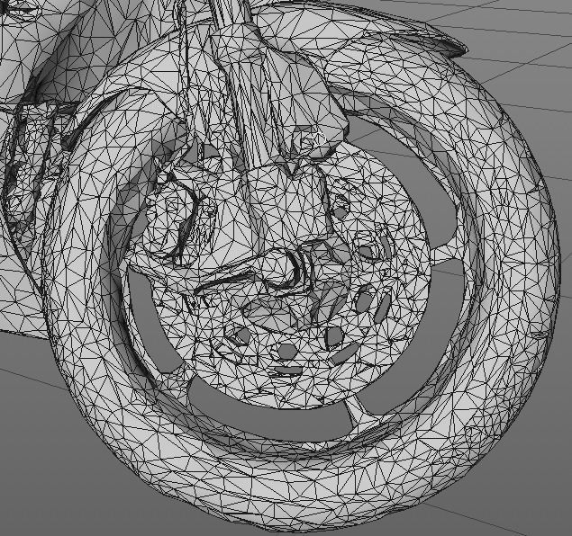 Motorcycle Yamaha 3D model_11