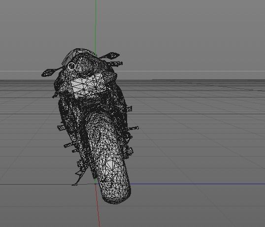 Motorcycle Yamaha 3D model_4