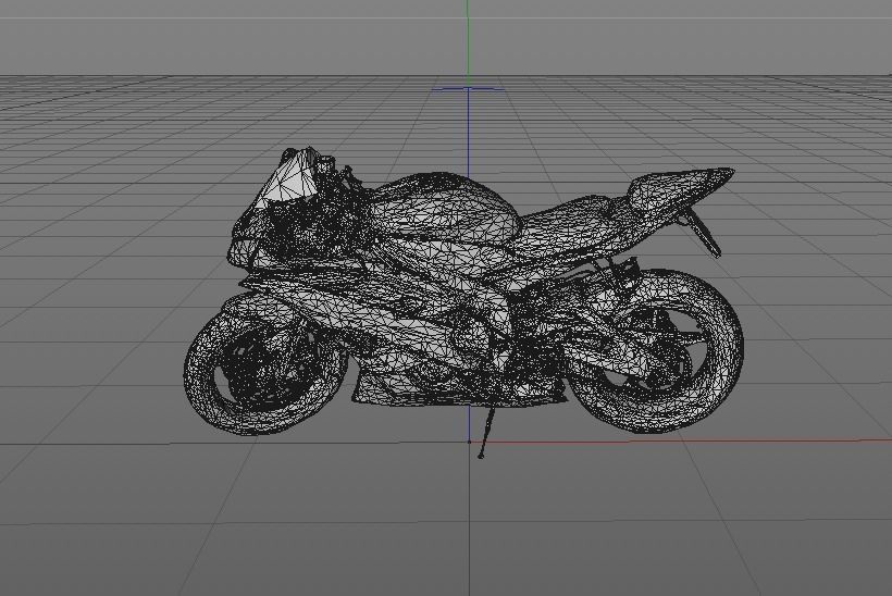 Motorcycle Yamaha 3D model_1
