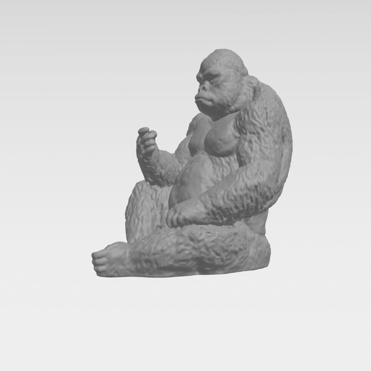 GORILA sculpture of gorilla 3D print model_5