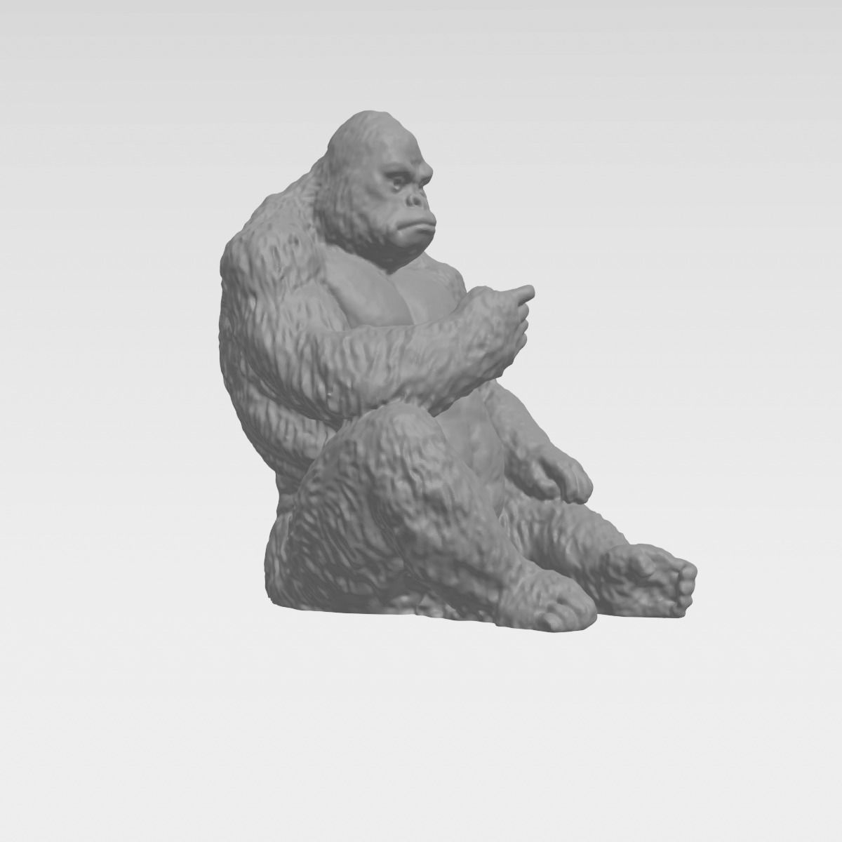 GORILA sculpture of gorilla 3D print model_8