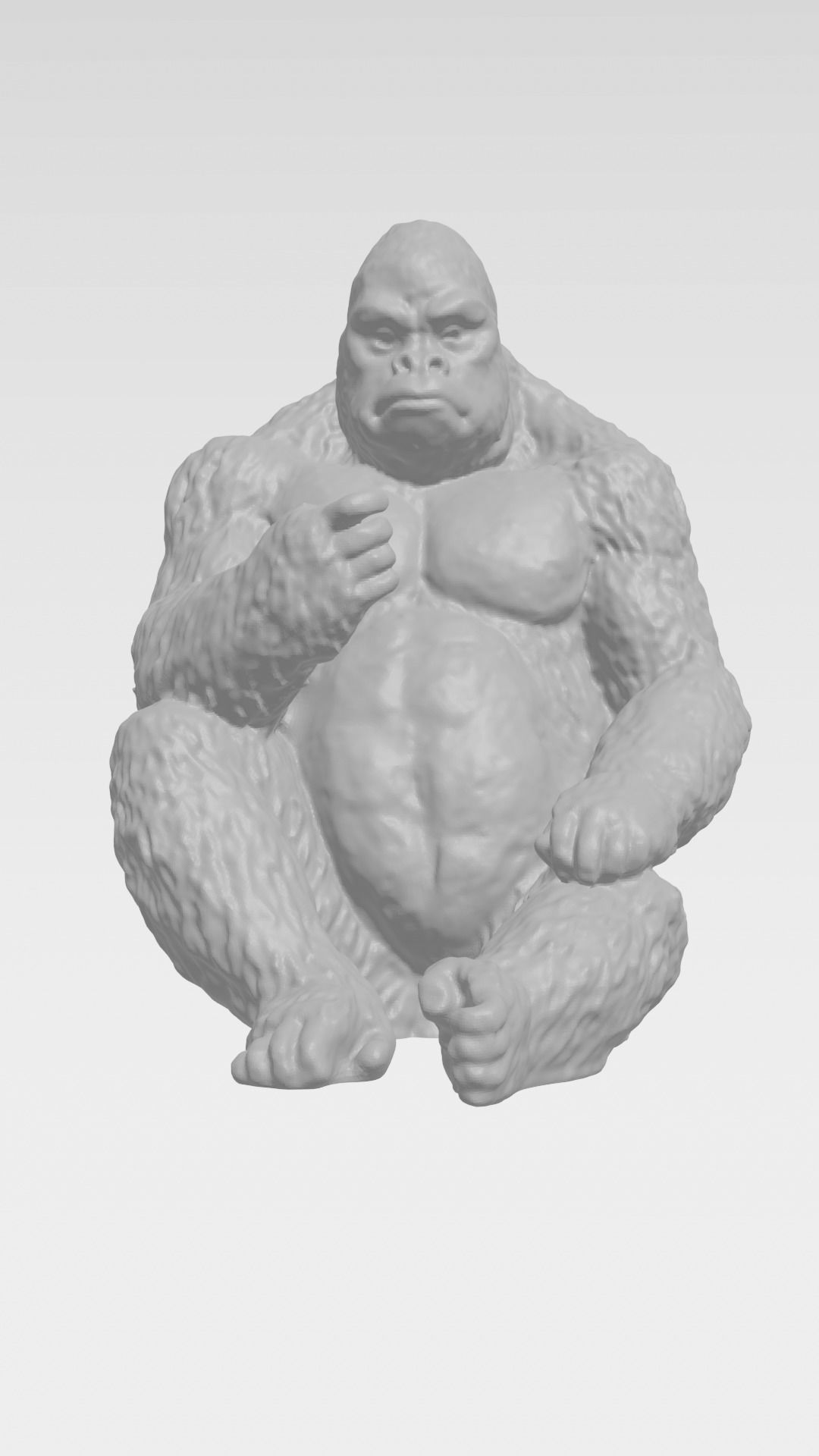 GORILA sculpture of gorilla 3D print model_4