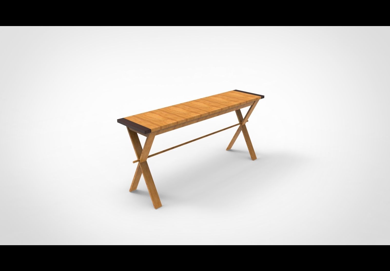 Garden table 3D model_2