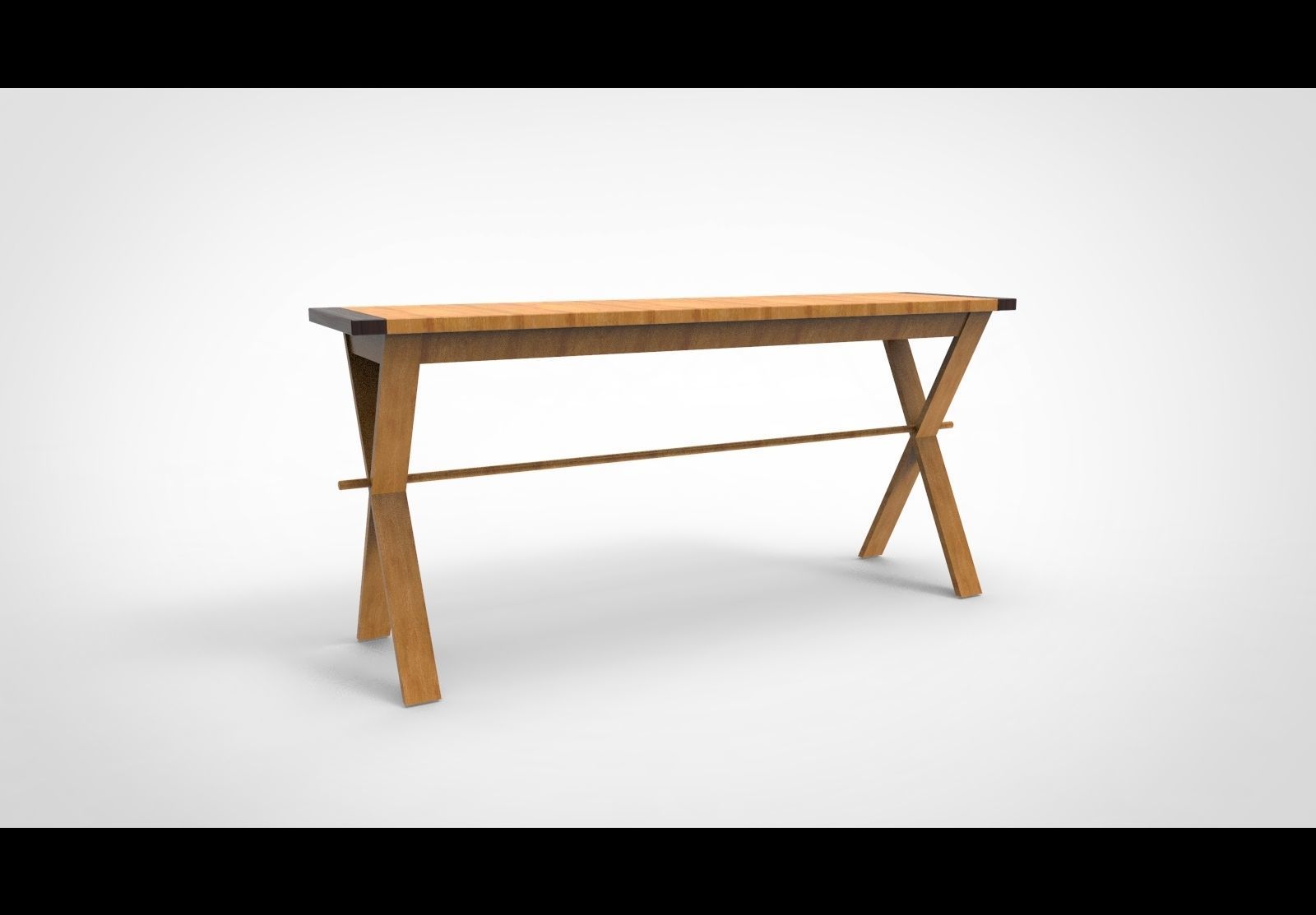 Garden table 3D model_4