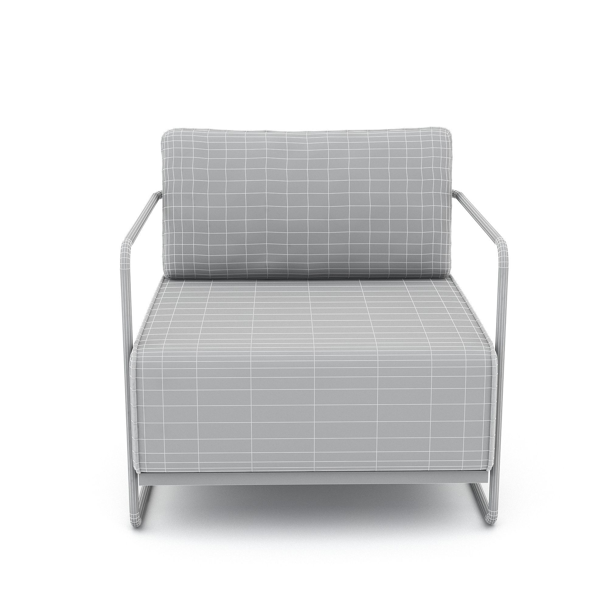 3D classic office furniture 02 Low-poly 3D model_5