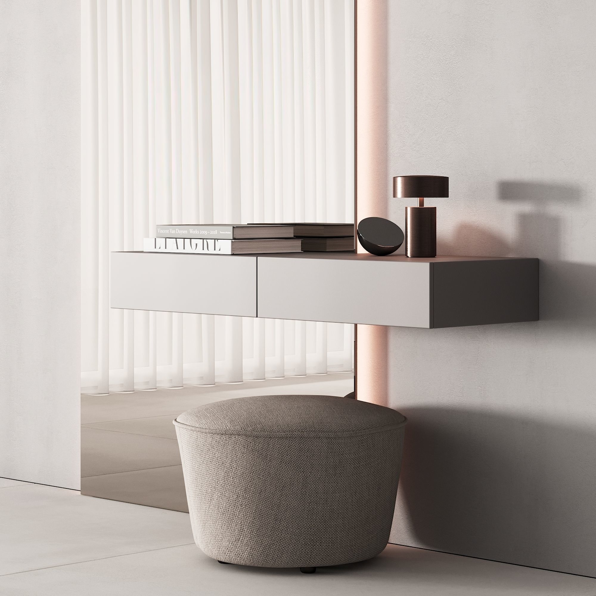 191 hallway zone 04 minimal bronze menu 01 3D model_2