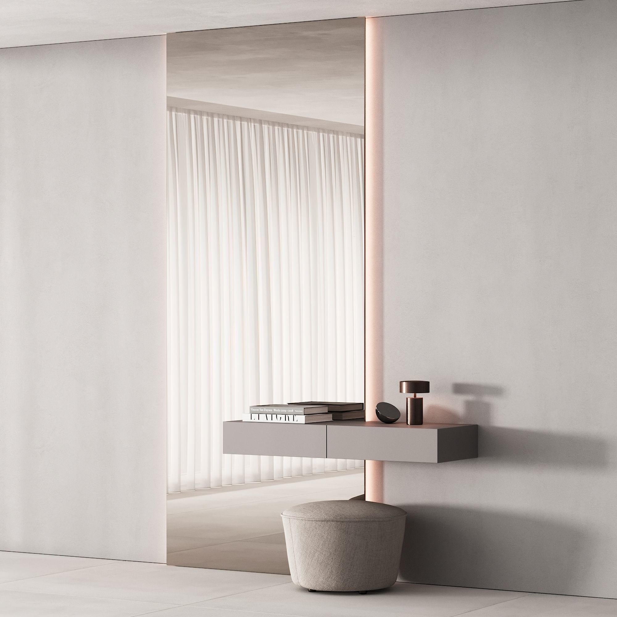 191 hallway zone 04 minimal bronze menu 01 3D model_3