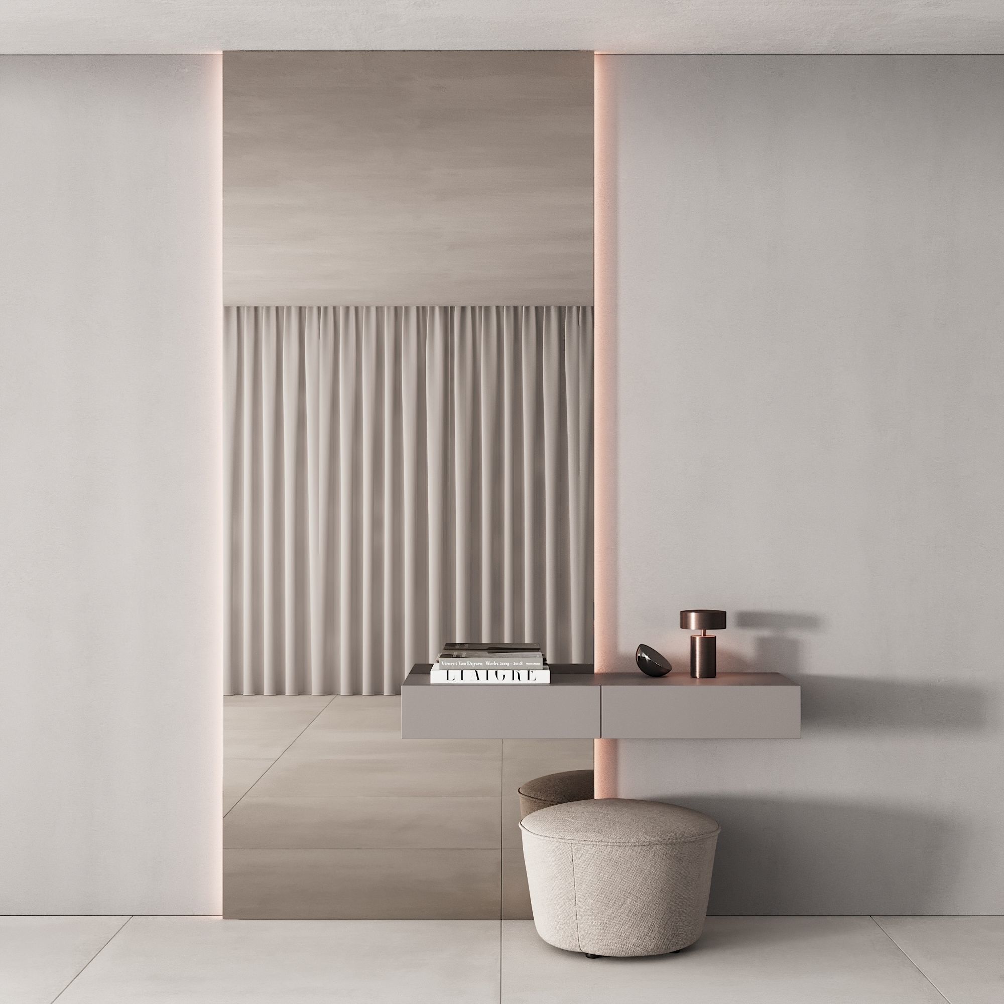 191 hallway zone 04 minimal bronze menu 01 3D model_4