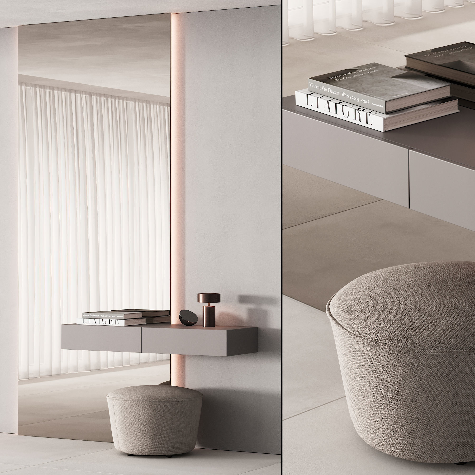 191 hallway zone 04 minimal bronze menu 01 3D model_8