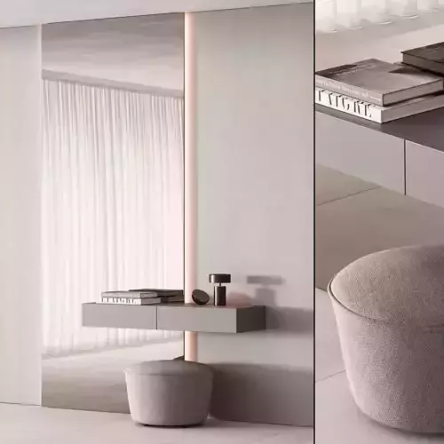 191 hallway zone 04 minimal bronze menu 01 3D model