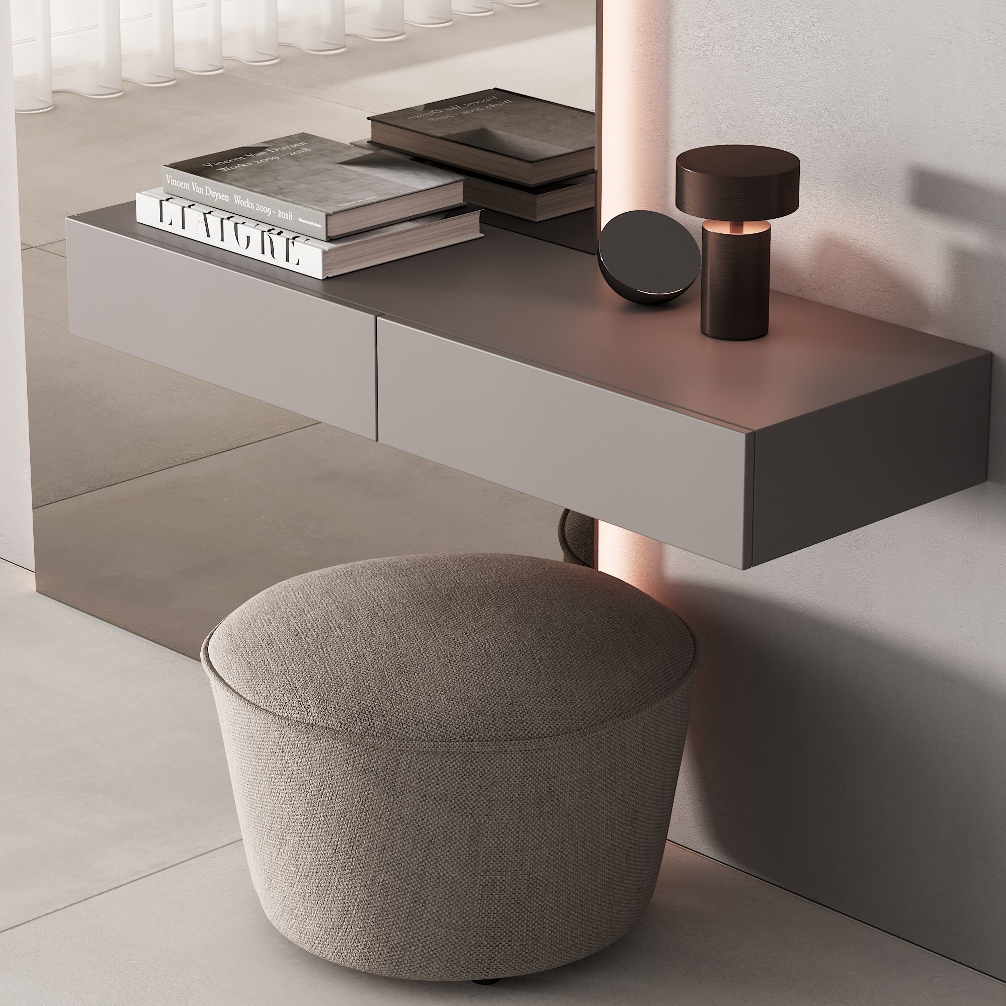 191 hallway zone 04 minimal bronze menu 01 3D model_1