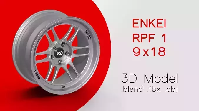 Enkei RPF1 Rim 3D Model