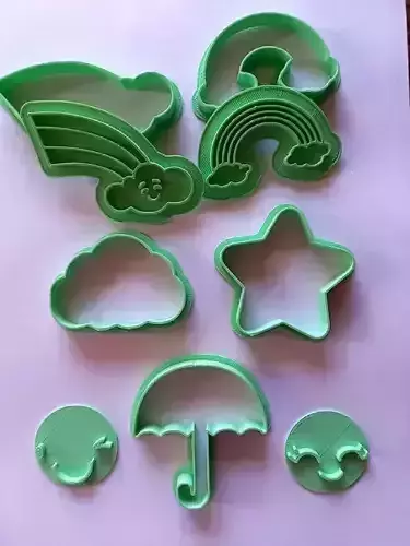 set  cortantes marcadores arcoiris